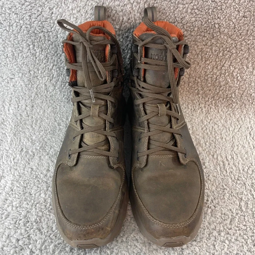 The North Face Thermoball Versa Mens 11.5 Waterproof‎ Leather Brown Hiking Boots